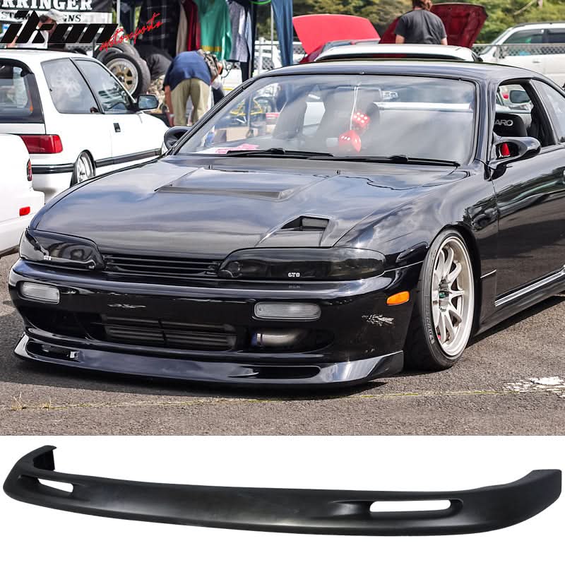 Load image into Gallery viewer, 1995-1996 Nissan 240SX GR Style Unpainted Black Front Bumper Lip PU

