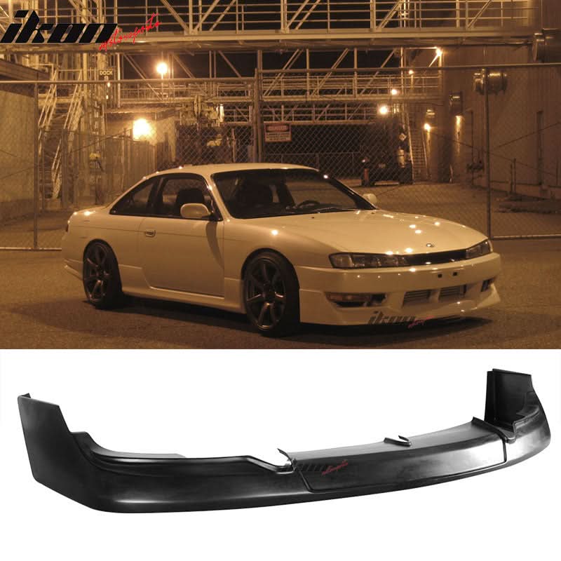 Load image into Gallery viewer, 1997-1998 Nissan 240SX GR Style Unpainted Black Front Bumper Lip PU
