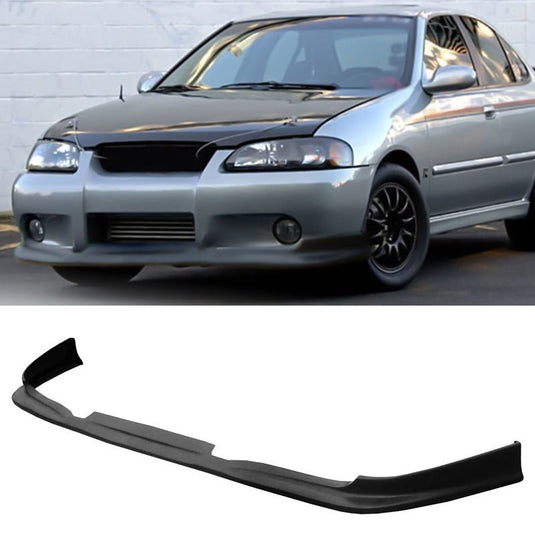 2002-2003 Nissan Sentra B15 SER JDM style Black Front Bumper Lip PU