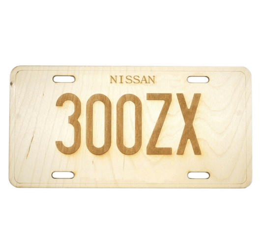 ZSPEC Nissan "300ZX" License Plate, Birch, Ornamental