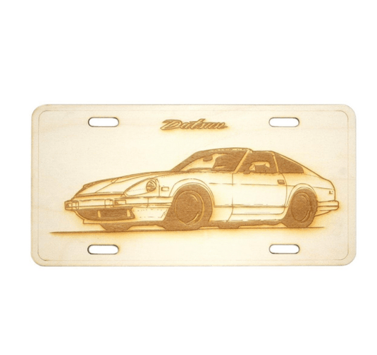 ZSPEC Datsun 280zx S130 Turbo Modified License Plate, Birch, Ornamental