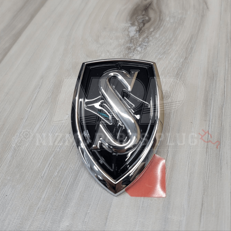 Load image into Gallery viewer, Nissan S14 Silvia JDM Black Hood Emblem (Discontinued) - NizmoPartsPlug
