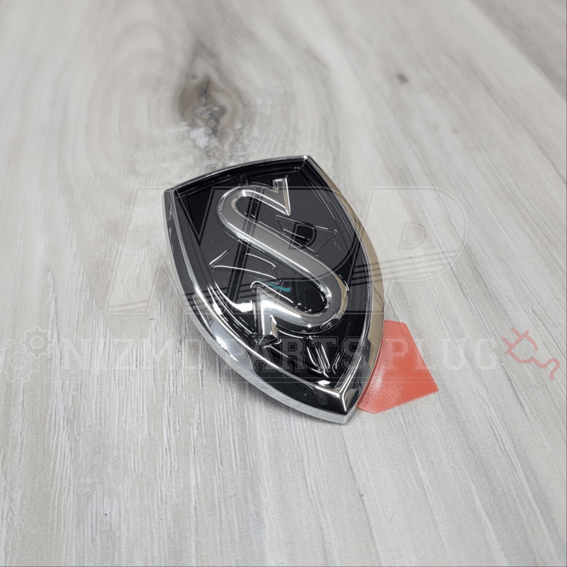 Load image into Gallery viewer, Nissan S14 Silvia JDM Black Hood Emblem (Discontinued) - NizmoPartsPlug
