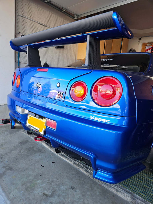 Nissan Skyline R34 GTR V-Spec Rear Tow Hook Accesssory (BNR34 OEM Style) - NizmoPartsPlugRed