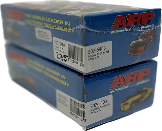 ARP Main Stud Kit #202-5403 packaging for RB26 Engine, featuring detailed labels and branding.