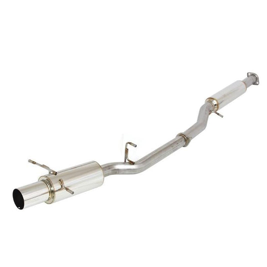 APEXi N1 Evolution catback exhaust for Nissan R32, featuring a clean, polished stainless steel finish.