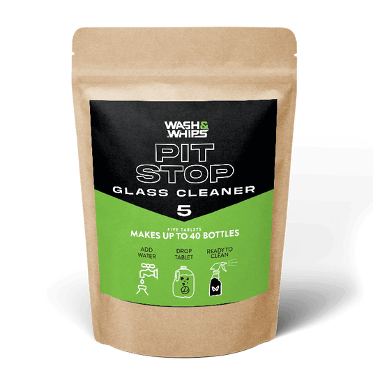 WASH&WHIPS Pit Stop Glass Cleaner / All Surface Cleaner Refill Tablets (Makes 5 Gallons)