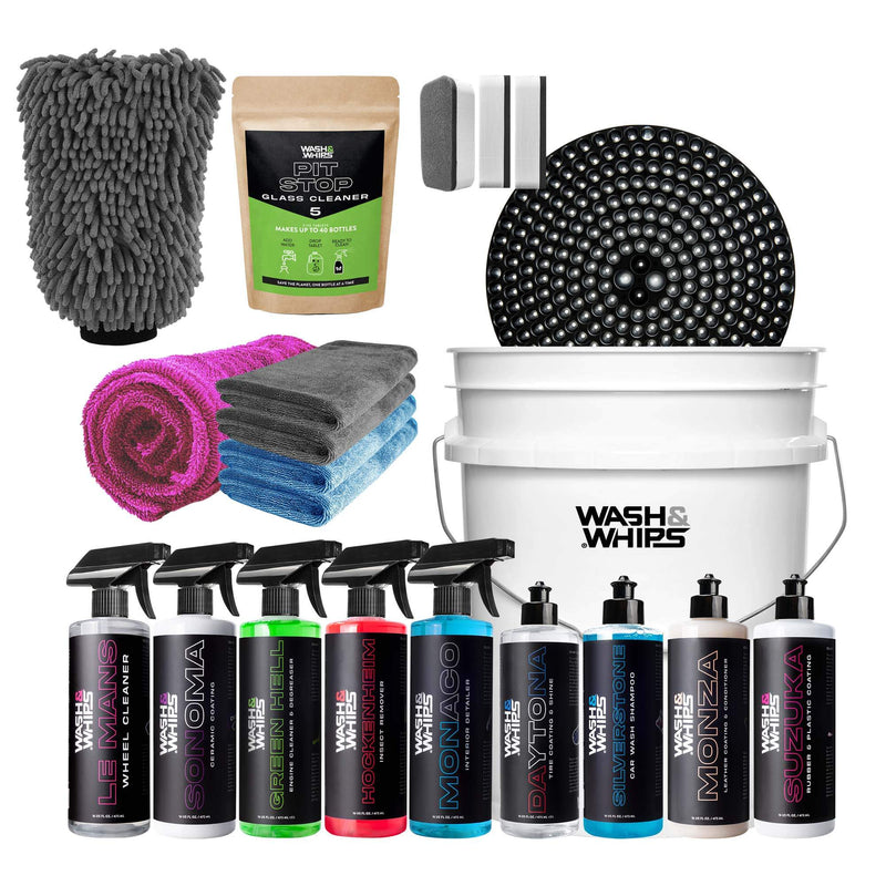 ギャラリービューアに画像をロードする, WASH&amp;WHIPS Quick Detailing Pro Kit for Auto Detailing - 16-Piece Complete Car Care Set
