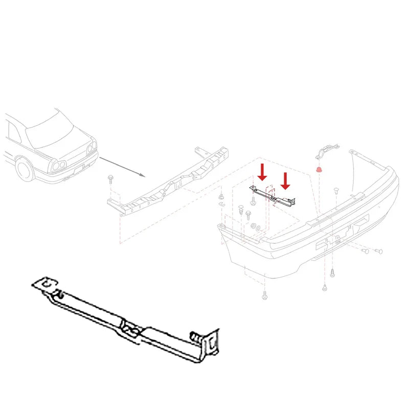 Load image into Gallery viewer, Nissan Skyline BNR34 Rear Bumper Side Bracket Set (EPR Reproduction)
