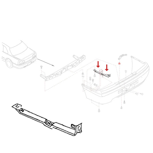 Nissan Skyline BNR34 Rear Bumper Side Bracket Set (EPR Reproduction)