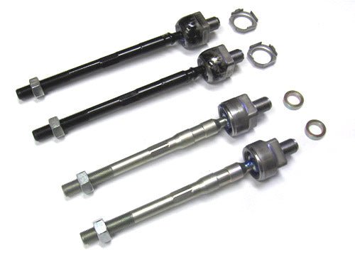 SPL Parts TEIN front inner tie rods for S14 240SX, includes two black and two silver metal rods with hardware.