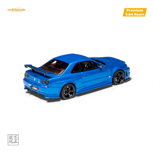 Cars' Lounge Nissan Skyline GT-R R34 Z-TUNE Bayside Blue 1:64