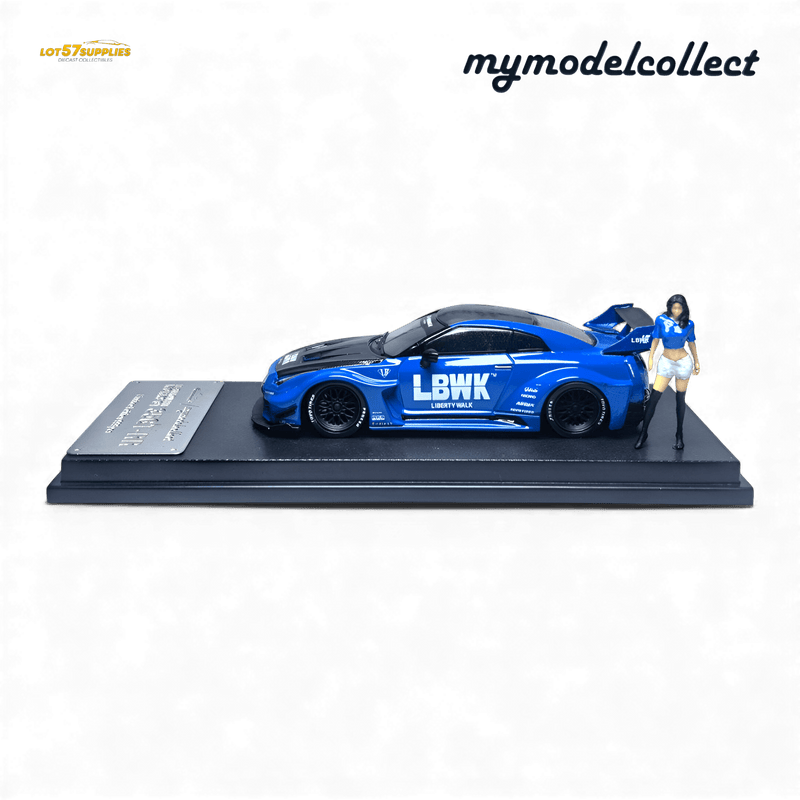 Load image into Gallery viewer, (Pre-Order) MC Nissan R35 GT-R LB Works Blue 1:64
