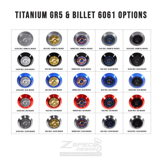 ZSPEC Stage-2 Dress Up Bolts® Kit for Skyline GTR/GT-R R32/R33,Titanium & Billet