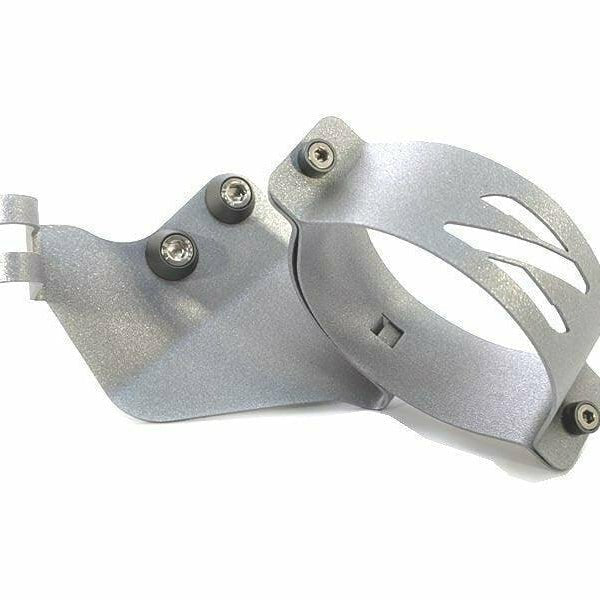 Load image into Gallery viewer, Silver ZSPEC fuel filter bracket for Nissan Z32 300zx (90-96) with metal finish and mounting hardware.
