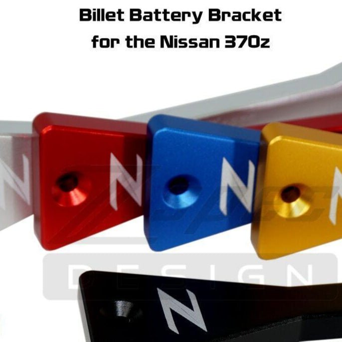 Cargue la imagen en el visor de la galería, ZSPEC Battery Hold Down/Bracket for '09-20 Nissan 370z Z34, Billet w/ Stainless Hardware
