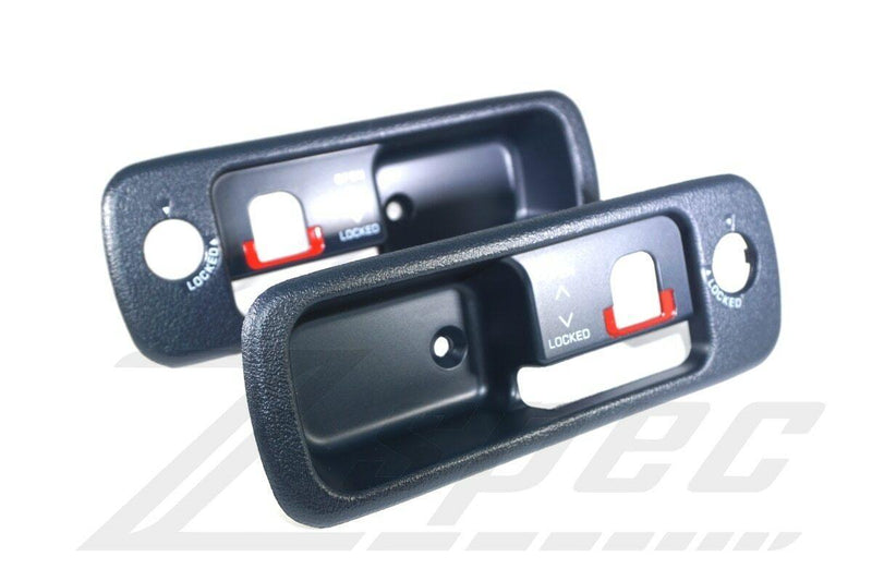 ギャラリービューアに画像をロードする, Black ZSPEC T-top handle finisher set for 1990-1996 Nissan 300ZX Z32 with locking T-tops.
