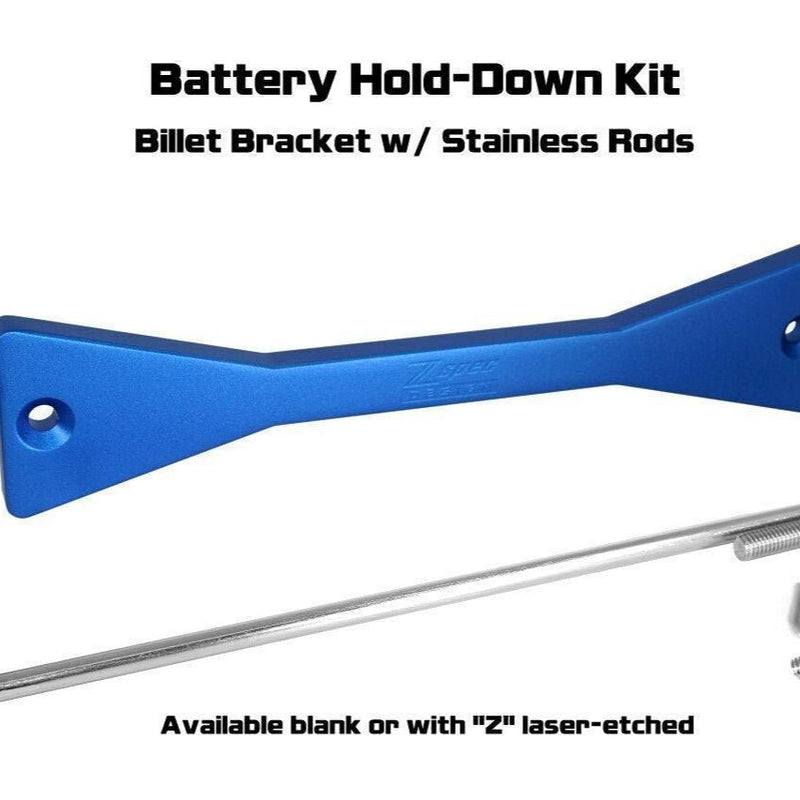 Cargue la imagen en el visor de la galería, ZSPEC Battery Hold Down/Bracket for '09-20 Nissan 370z Z34, Billet w/ Stainless Hardware
