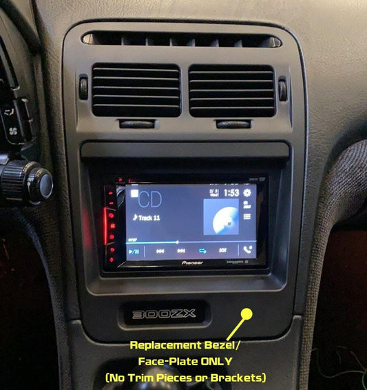 ZSPEC LHD Double-Din Radio Bezel Face-Plate for Nissan Z32 300zx, Bezel-ONLY