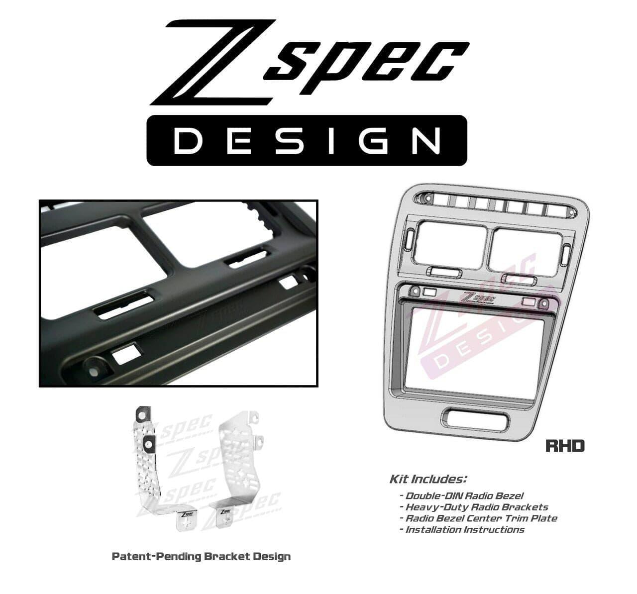 ZSPEC RHD Double-Din Radio Bezel w/Brackets for '90-99 Nissan Z32 300zx