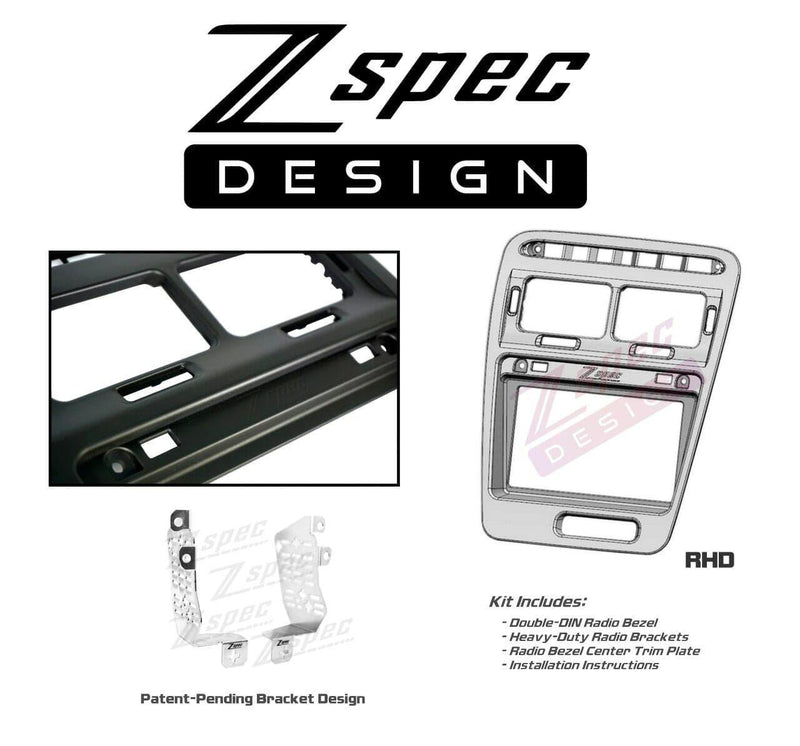 Cargue la imagen en el visor de la galería, ZSPEC RHD Double-Din Radio Bezel w/Brackets for '90-99 Nissan Z32 300zx
