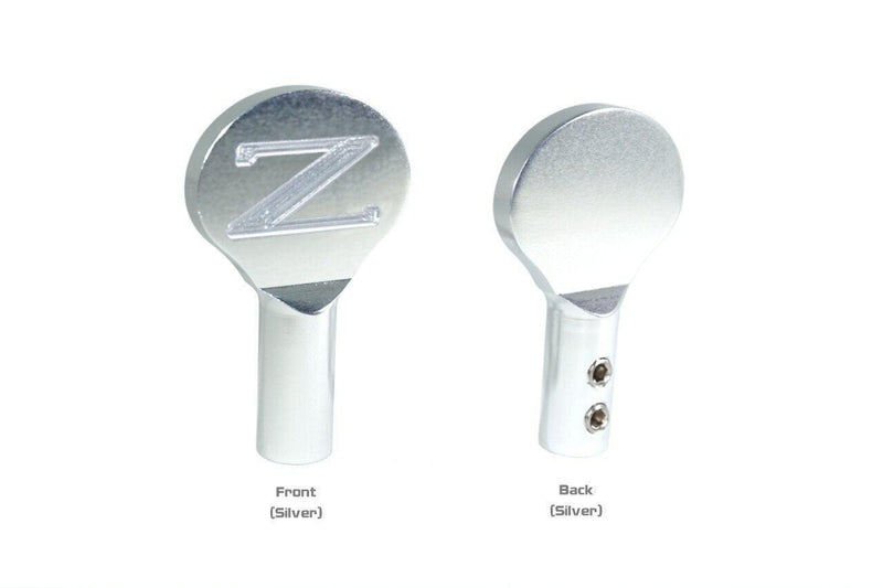 Load image into Gallery viewer, Silver billet aluminum ZSPEC dipstick handle for Nissan Z31 300ZX, featuring engraved 'Z' logo and set screws.

