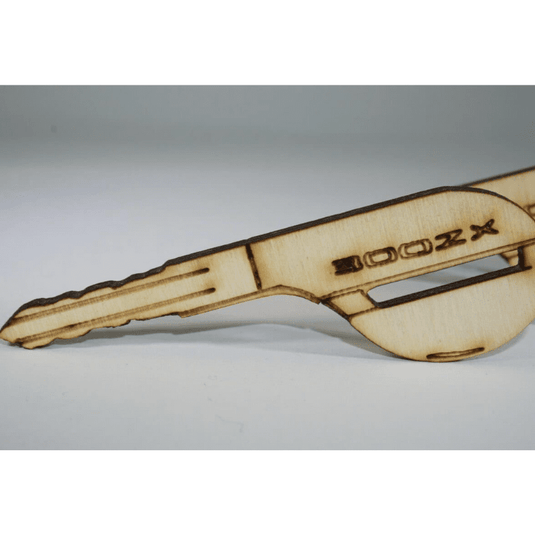 ZSPEC Laser-Engraved Birch Key Ornaments, Set of 4, Style: Nissan 300zx Z32, ~5-inch Wide