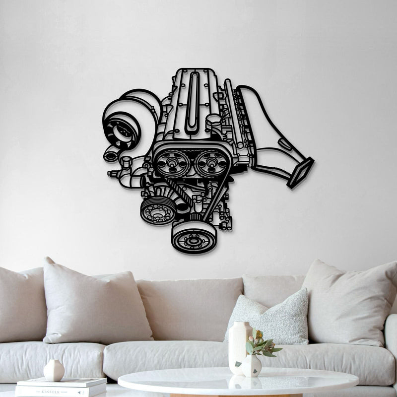 Load image into Gallery viewer, 2JZ Metal Engine Block Wall Art - MTEB-0001
