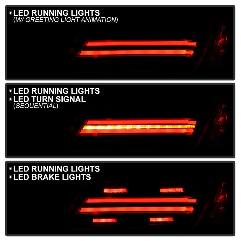 ギャラリービューアに画像をロードする, SPYDER Apex 22-24 Toyota GR86/BRZ Full LED Tail Lights - Black (ALT-YD-TGR8622-SEQGR-BK) 5088918
