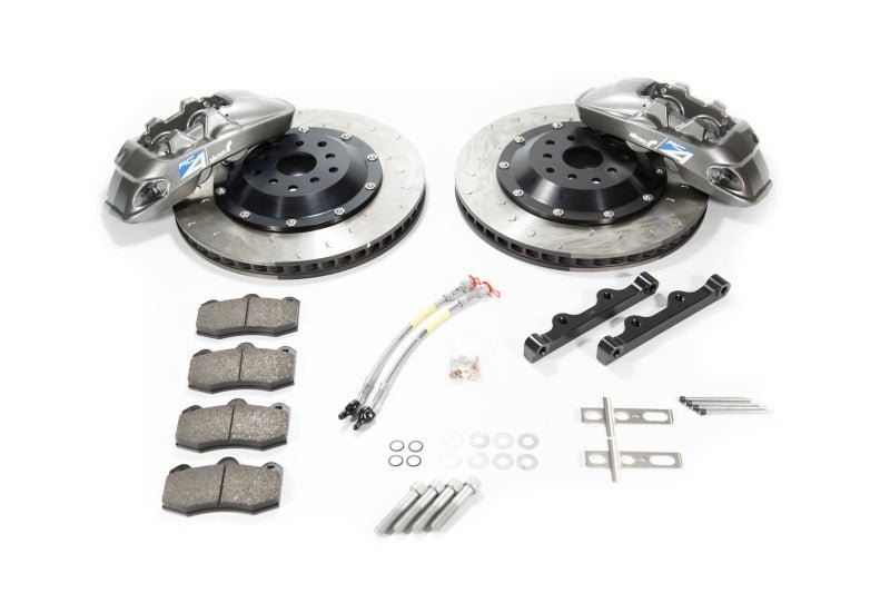 ギャラリービューアに画像をロードする, Alcon 2009+ Nissan GT-R R35 380x33mm Rotor Grey 4 Piston Caliper RC4 Rear Axle Kit BKR6959B04
