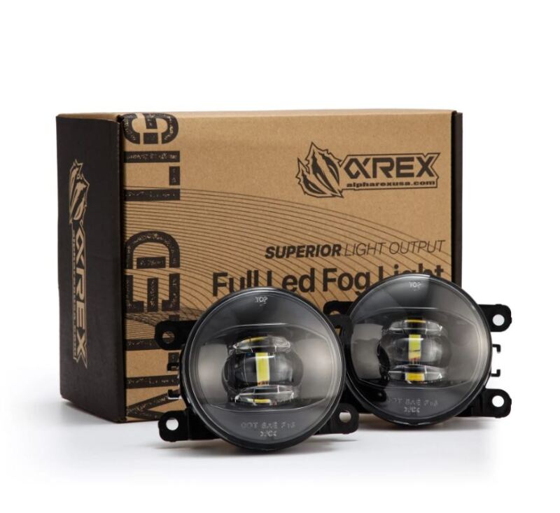 Cargue la imagen en el visor de la galería, AlphaRex Universal Acura/Ford/Honda/Subaru/Nissan DoubleTap Dual Color LED Proj Fog Lights - Wt/Ambr 210002 *Discontinued

