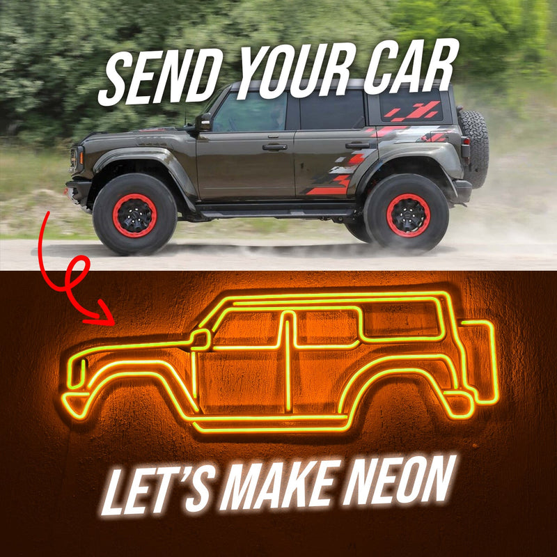 ギャラリービューアに画像をロードする, Your Personalized Metal Neon Car Wall Art - MTN0051

