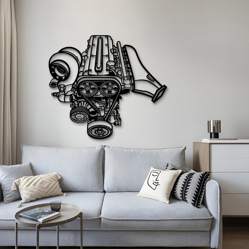 Load image into Gallery viewer, 2JZ Metal Engine Block Wall Art - MTEB-0001

