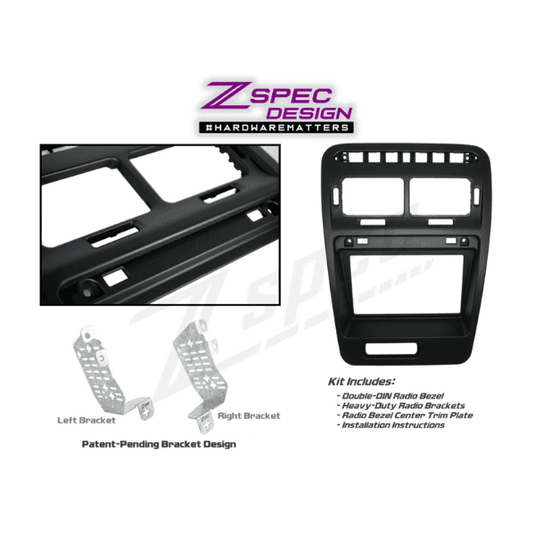 ZSPEC LHD Double-Din Radio Bezel w/Brackets for '90-99 Nissan Z32 300zx