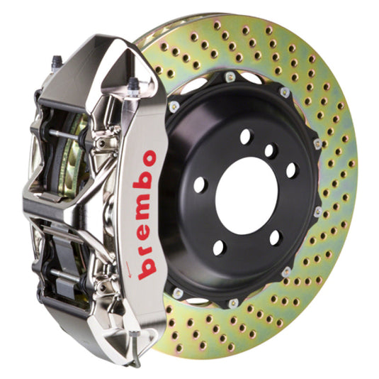 Brembo 99-01 Skyline GTR Front GTR BBK 6 Piston Billet355x32 2pc Rotor Drilled- Nickel Plated 1M1.8030AR