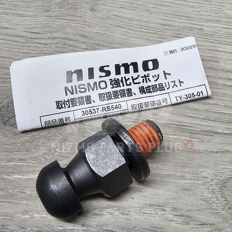 ギャラリービューアに画像をロードする, New Nismo reinforced clutch pivot ball for S13/S14 Silvia/240SX with black steel body and orange threaded sealant.
