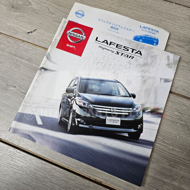 Load image into Gallery viewer, AuthenticWear Japan Nissan Lafesta Highway Star Factory Sales Booklet - NizmoPartsPlug
