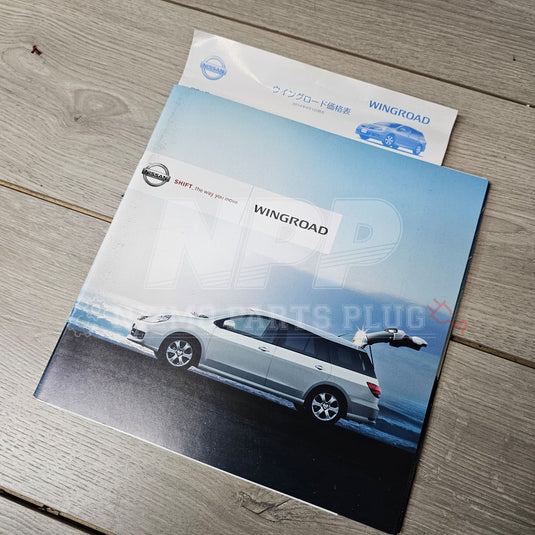 AuthenticWear Japan Nissan Wingroad Factory Sales Booklet - NizmoPartsPlug