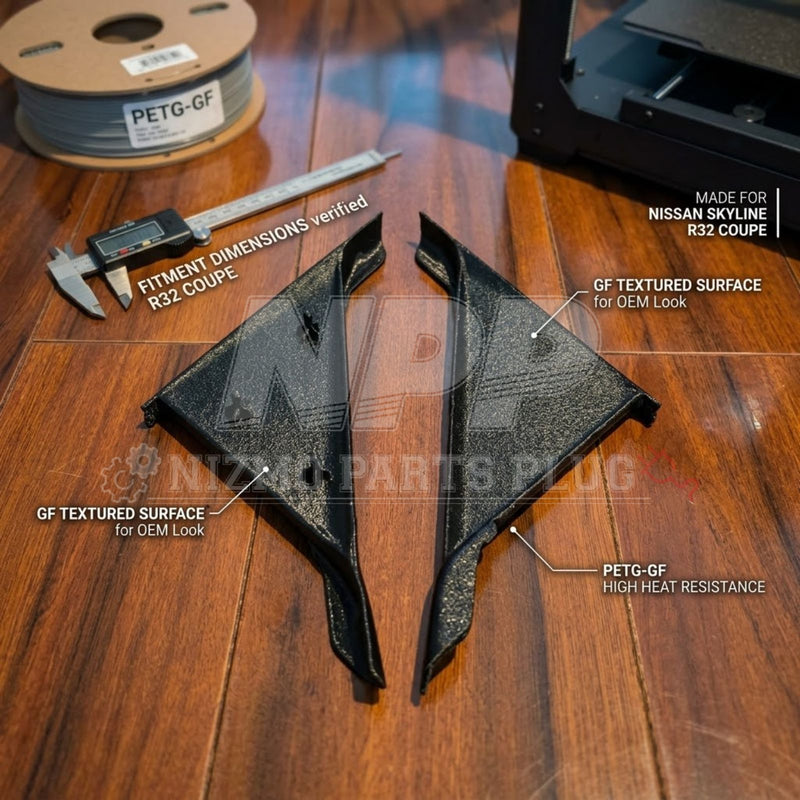 Cargue la imagen en el visor de la galería, R32 Skyline Coupe Interior Mirror Cover Finisher Set - Mirai Mamoru

