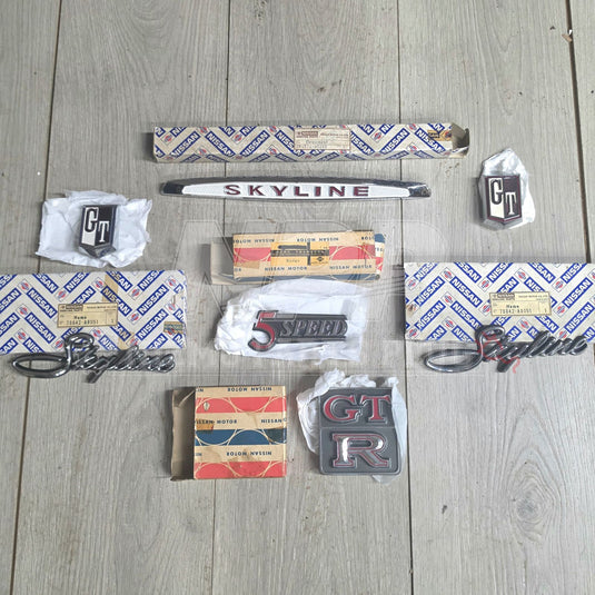 Nissan KPGC10 Hakosuka GT-R Rare Badge & Emblem Set