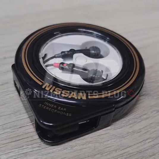 AuthenticWear Japan Nissan Stereo Earphones with Retractable Case Black Earphones - NizmoPartsPlug