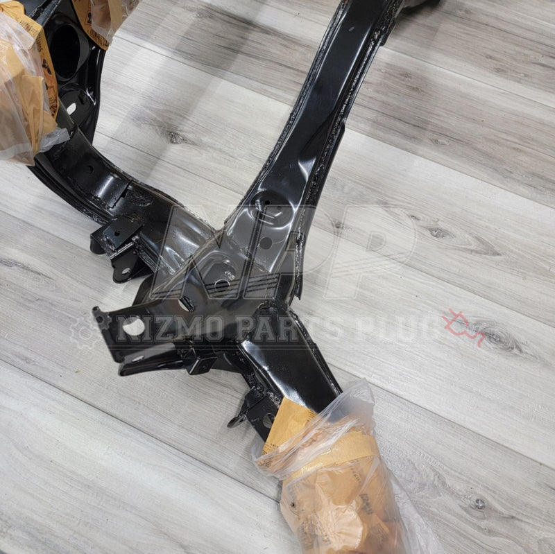 Load image into Gallery viewer, Black Nissan R34 Skyline GTR rear subframe assembly in excellent, refurbished condition.
