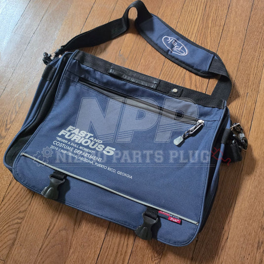 Rare Original Fast & Furious 5 Crew Messenger Bag - Costume Dept Production Prop (2010) " Never a Dull Moment"