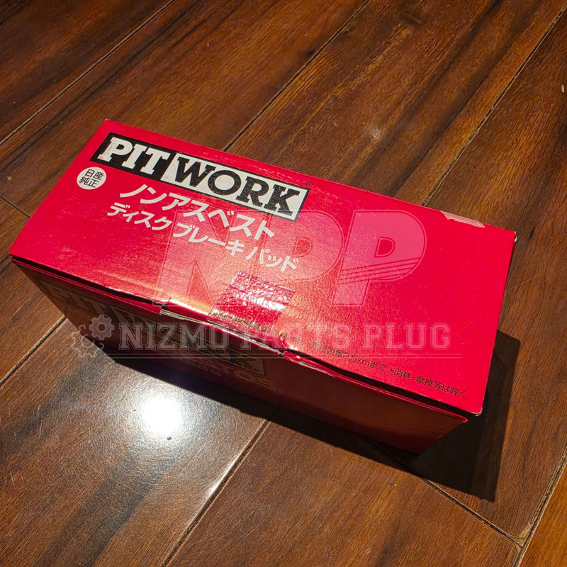 Load image into Gallery viewer, New Pitwork front brake pads for Nissan Stagea RS4-V in a red box with Nismo Parts Plug watermark.
