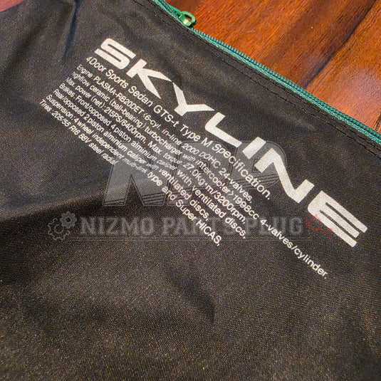 Vintage R32 Nissan Skyline GTS-t Type M Promotional Nylon Pouch Small Green Zipper