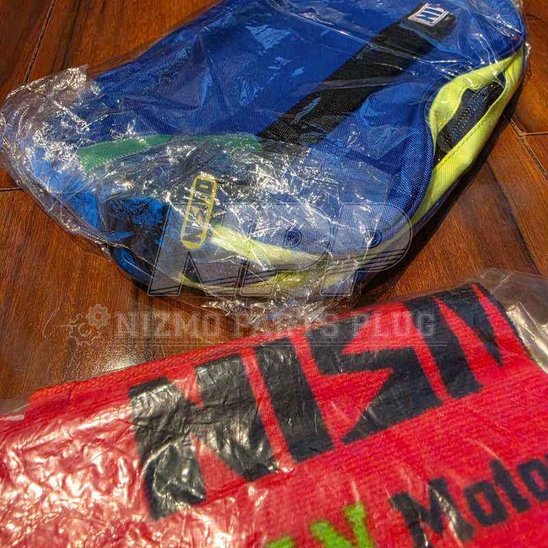 Load image into Gallery viewer, NISMO Race &amp; Rally Accessory Pouch &amp; Towel Set – NOS Deadstock Nissan Motorsport
