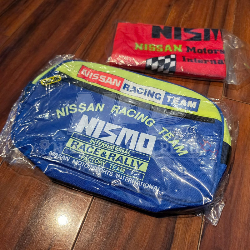 Load image into Gallery viewer, NISMO Race &amp; Rally Accessory Pouch &amp; Towel Set – NOS Deadstock Nissan Motorsport
