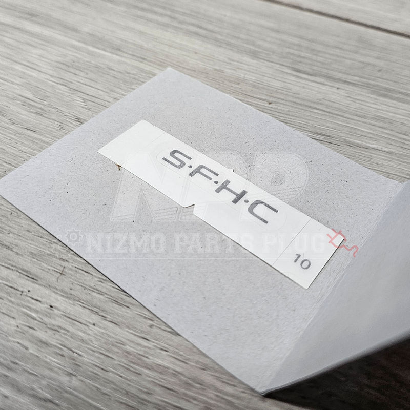 Cargue la imagen en el visor de la galería, Nissan R34 Skyline S.F.H.C. Rear Windshield Decal Sticker - NizmoPartsPlug
