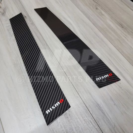 Nismo R34 Skyline Coupe Carbon Fiber B-Pillar Garnish Set - NizmoPartsPlug