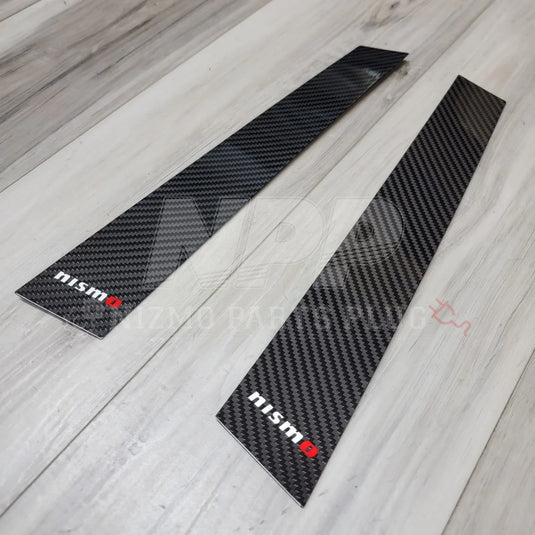 Nismo R34 Skyline Coupe Carbon Fiber B-Pillar Garnish Set - NizmoPartsPlug
